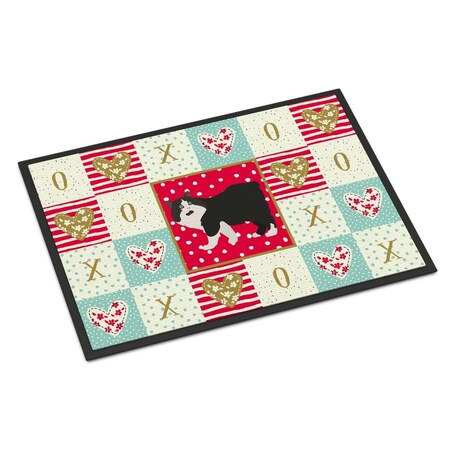 Carolines Treasures 18 x 27 in. Cymric Cat Love Indoor or Outdoor Mat CK5593MAT